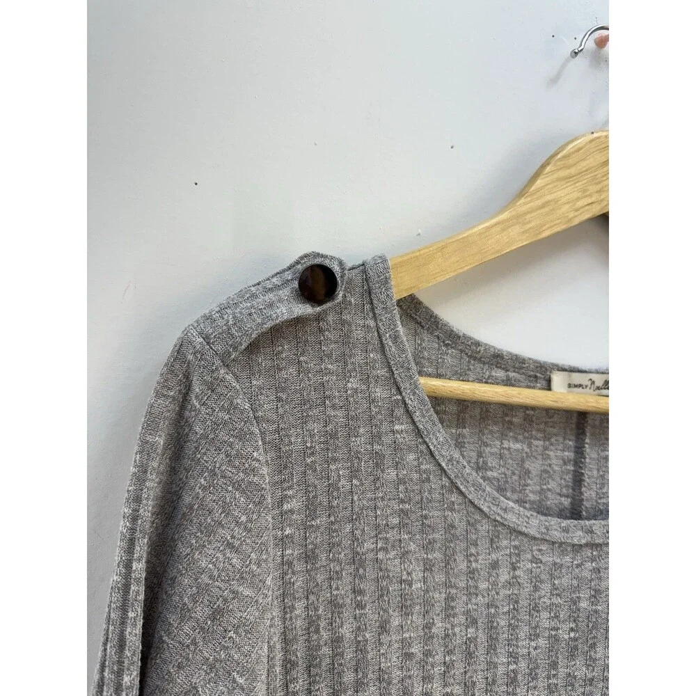 Simply Noelle Women Dress Tunic Size Small Gray Long Sleeve Pullover - Picture 4 of 12